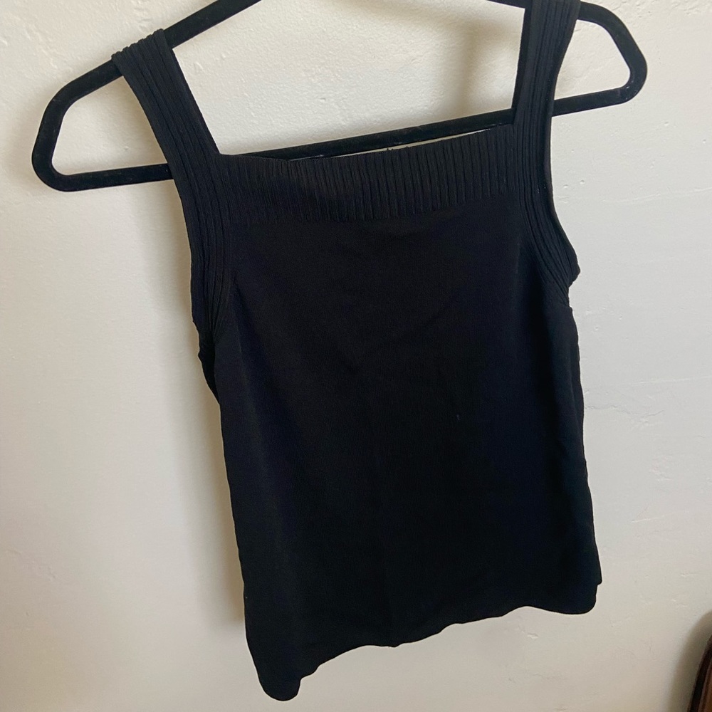 Black Knit Tank Top